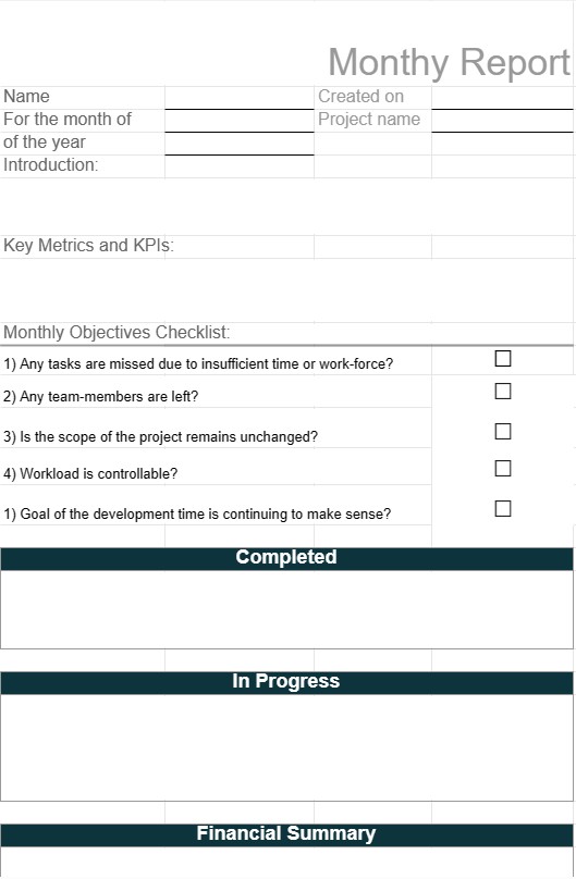 Місячний звіт